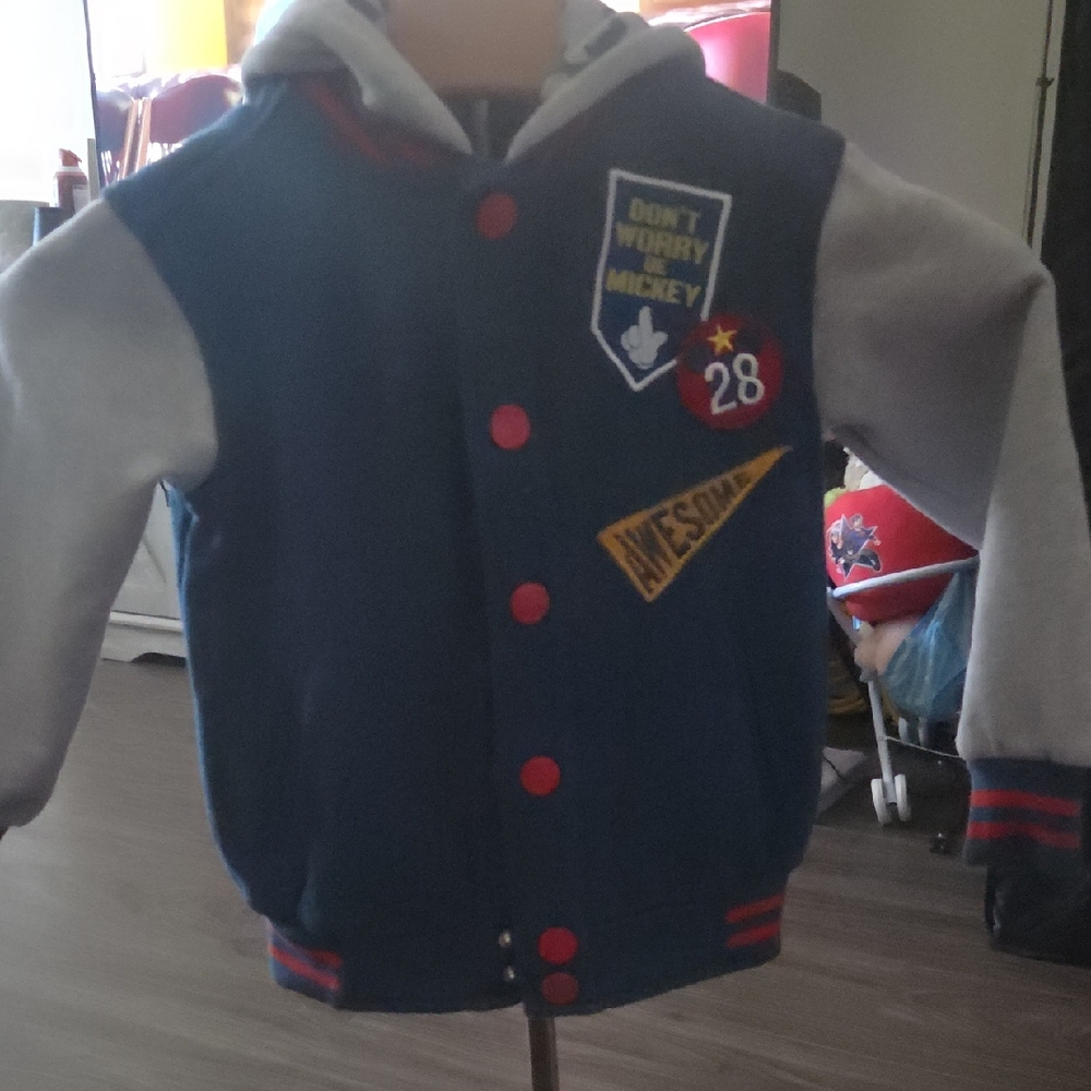 Disney Gray and Black Camouflage Kids Hoodie